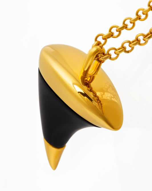 MIDNIGHT THORN SMALL PENDANT – Black Onyx Necklace