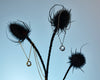 WILD MOON CLEAR QUARTZ NECKLACE RHODIUM SILVER- Spinning Pendant