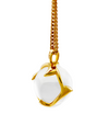 WILD MOON CLEAR QUARTZ NECKLACE GOLD VERMEIL- Spinning Pendant