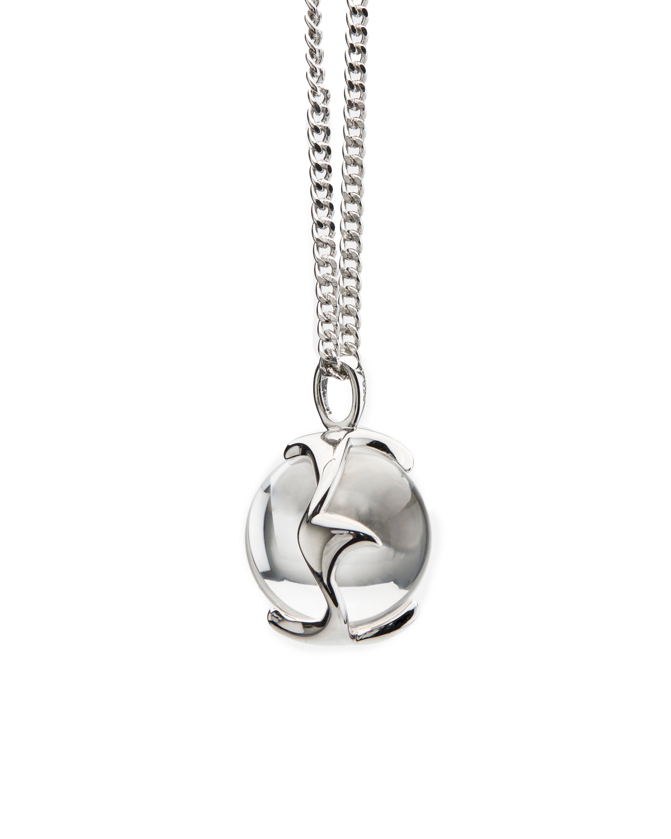 WILD MOON CLEAR QUARTZ NECKLACE - Spinning Moon Pendant – Thorn