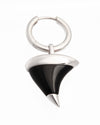 MIDNIGHT THORN HUGGIE WITH CHARM - Small Black Onyx Earring