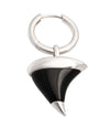 MIDNIGHT THORN HUGGIE WITH CHARM - Small Black Onyx Earring