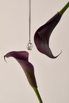WILD MOON CLEAR QUARTZ NECKLACE RHODIUM SILVER- Spinning Pendant