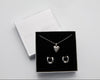 Gift Set - Wild Thorn Heart Small Necklace and Edge of Nature Huggies