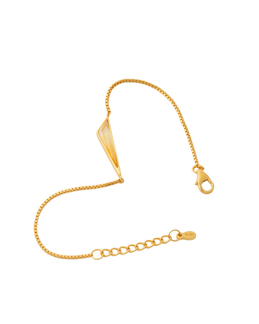 IGNITE CITRINE SPARK BRACELET– Gold Vermeil Half-Bolt