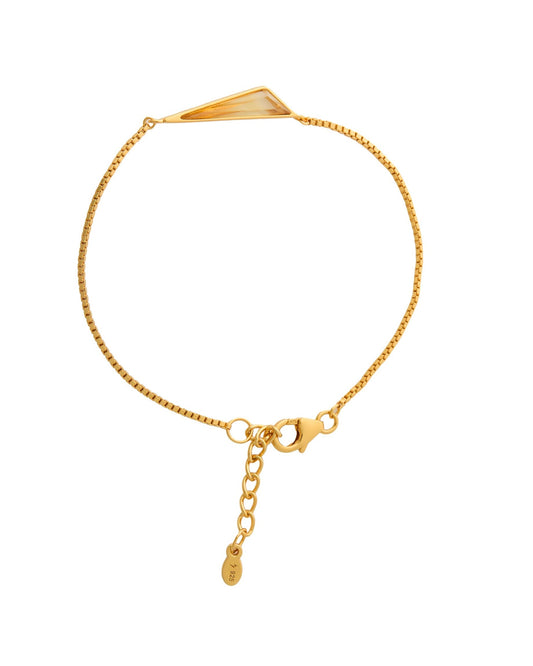 IGNITE CITRINE SPARK BRACELET– Gold Vermeil Half-Bolt