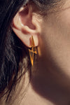 CITRINE LIGHTNING BOLT EARRINGS – 18ct Gold Vermeil Drop Earrings