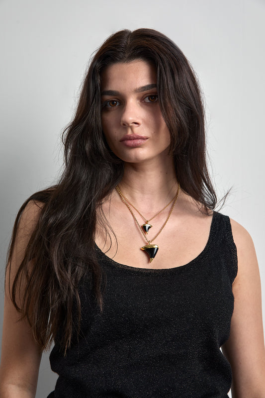 MIDNIGHT THORN SMALL PENDANT – Black Onyx Necklace