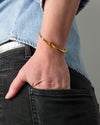 CITRINE BANGLE – 18ct Gold Vermeil Lightning Bolt