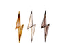 SMOKEY QUARTZ LIGHTNING BOLT EARRINGS – Rhodium Silver Drop Earrings