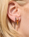 SMOKEY QUARTZ LIGHTNING BOLT EARRINGS – Rhodium Silver Drop Earrings