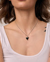 MIDNIGHT THORN SMALL PENDANT RHODIUM-PLATED STERLING SILVER – Black Onyx Necklace