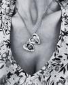 WILD THORN HEART LOCKET RHODIUM SILVER - Large Necklace