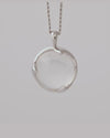 WILD MOON CLEAR QUARTZ NECKLACE - Spinning Moon Pendant