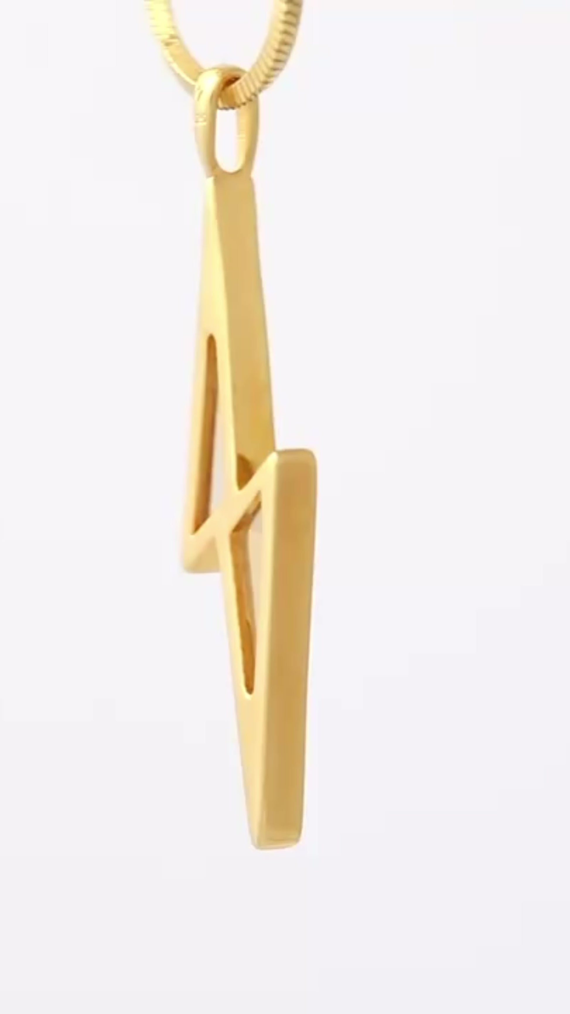 lightning bolt citrine gold vermeil necklace