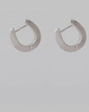 EDGE HUGGIE RHODIUM-PLATED STERLING SILVER - Mini Hoop Earring