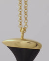 MIDNIGHT THORN STATEMENT PENDANT - Large Obsidian Gold Vermeil Necklace