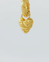 WILD THORN HOOP WITH HEART CHARM GOLD VERMEIL – Small Hoop Earring
