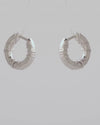 WILD THORN HOOP RHODIUM-PLATED STERLING SILVER- Small Hoop Earring