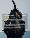 Black nature-themed earring with a reflective surface on a gray background, featuring a 5-star rating from 'Judge.me'.
